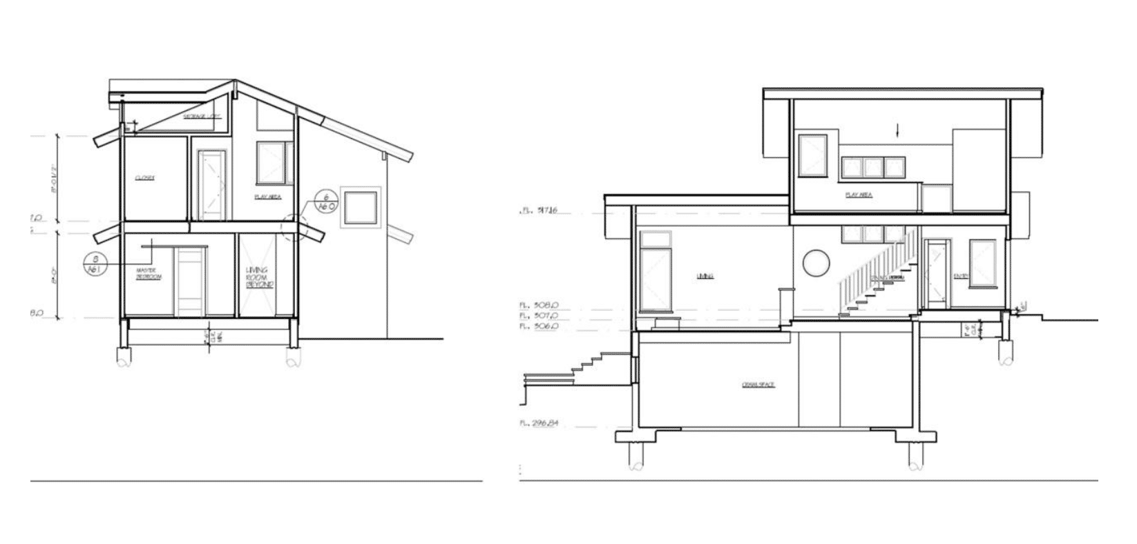 Crazy section of a single family home designed by contemporary japanese  architects on Craiyon