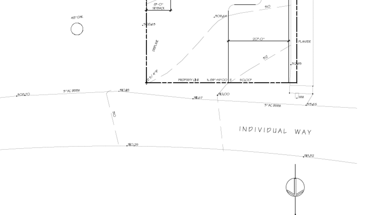 residential site plan drawing