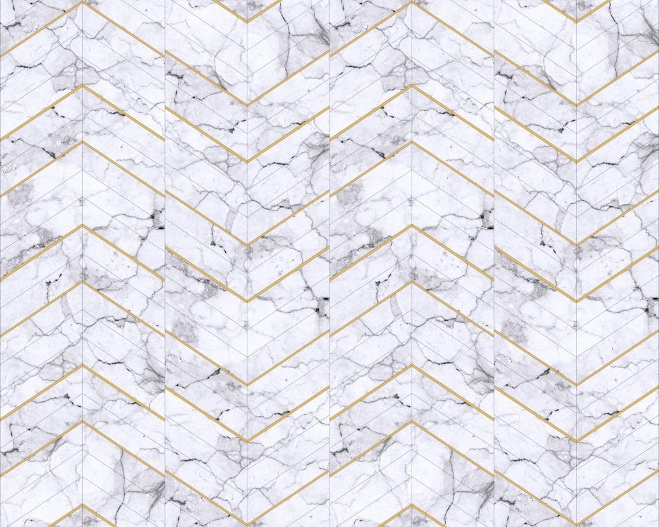 Chevron zigzag marble white patterned background